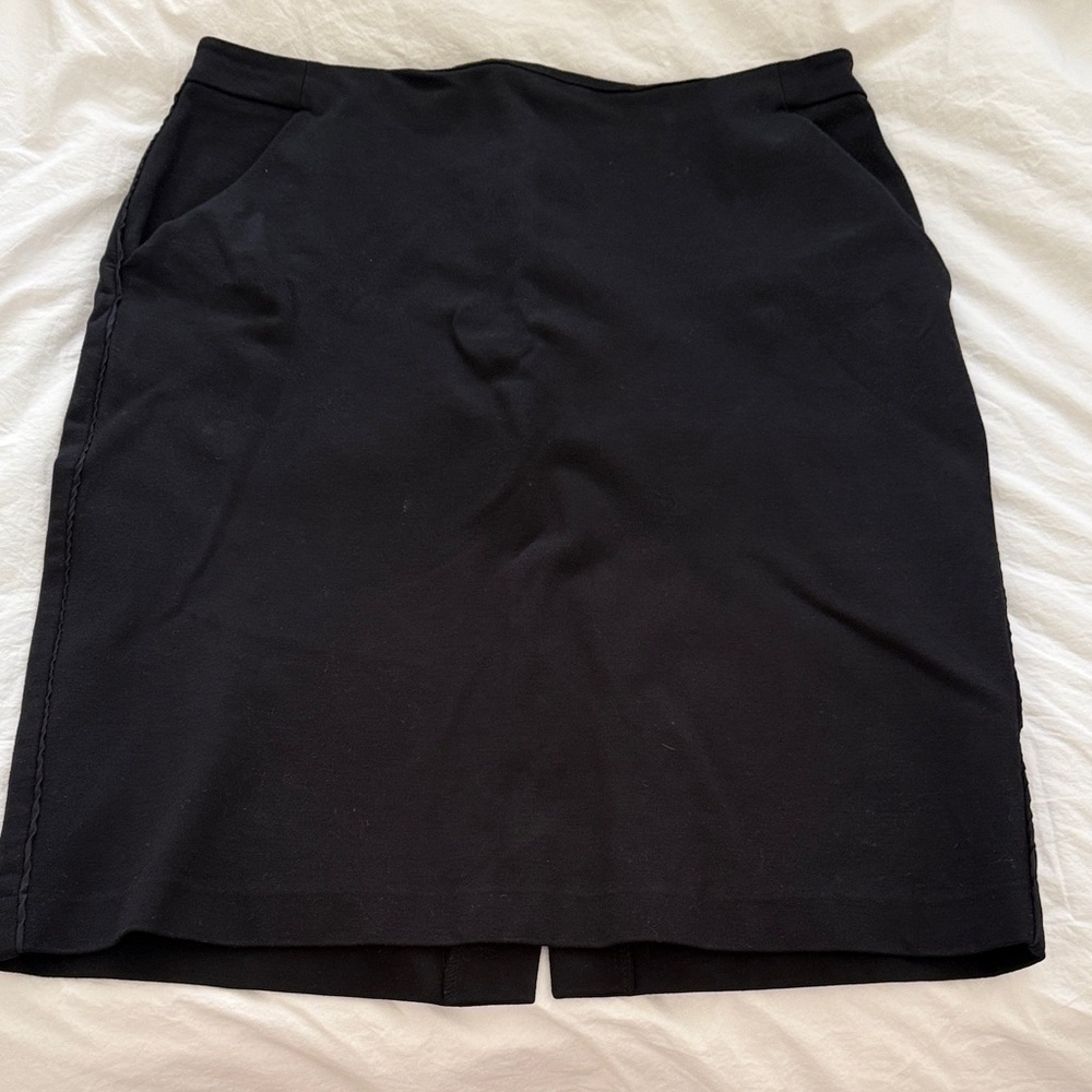 A New Day Pencil Skirt with exposed zipper, Black, size 12